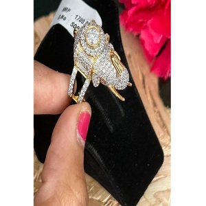Trendy Premium Quality Brass Gold Plated <b>Adjustable</b> <b>Ring</b> For Girls Wedding & Engagement Jewelry Collection - Product Image 1