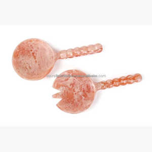 Juego de servidor de ensalada de resina hecho a mano Cucharas y tenedores de servicio elegantes y duraderos para fiestas de comedor en casa Ocasiones especiales - Product Image 4