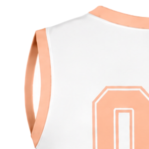 <b>Peach</b> Cheerleading Uniform <b>Top</b> Sleeveless V Neck Athletic Team Dance Practice Performance Sportswear Apparel - Product Image 4