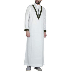 Thobe d'été respirant pour hommes, style du Golfe, prix abordable, vêtements islamiques pour hommes - Product Image 6