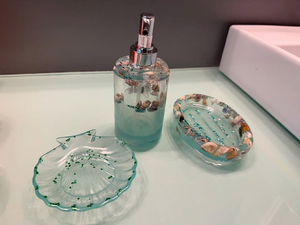 Ensemble de salle de bain en résine fait main de qualité supérieure, prix de gros, ensemble décoratif en résine pour la maison et l'hôtel - Product Image 5