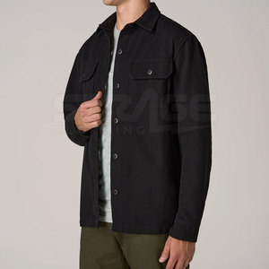 Veste d'hiver en toile 100% coton au design tendance, tissu de haute qualité, durable, tenue streetwear à la mode, logo sur le devant - Product Image 3