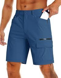 European Men's Summer Casual Multi-Bag Shorts Factory Direct Canvas Woven Digital Thin Elastic Mid Waist Solid Cargo Shorts - Product Image 3