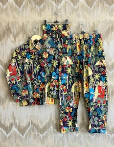 Set pigiama in cotone con stampa Farida <span class=keywords><strong>Kahlo</strong></span>: abbigliamento da casa stampato a mano, stile autunnale da donna - Product Image 2