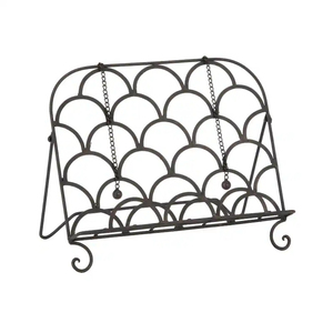 Support de livre en fer forgé de conception standard, couleur noire, pour la décoration de la maison, du bureau ou du salon - Product Image 3