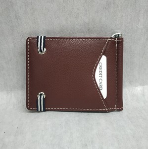 High Quality Leather Low MOQ Slim <b>RFID</b> <b>Blocking</b> Simple Minimalistic Money Clip Smart <b>Wallets</b> Purse Credit Card Cash Holders Men - Product Image 3