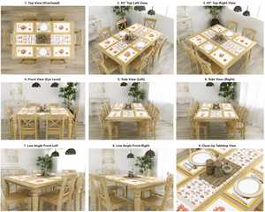 Cotton <b>Table</b> <b>Runner</b> Floral Printed <b>Table</b> Mat Washable Reusable Decorative Centerpiece for Home Wedding Banquet Hotel - Product Image 2