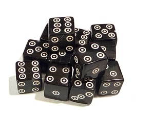 Dados de Seis Caras de Hueso de Cuerno de Búfalo, Pulidos en Blanco y Negro, Cubos de Juego Naturales para Juegos de Mesa y Decoración del Hogar - Product Image 3