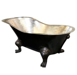 Bañera Ovalada de Cobre Independiente, Bañera de Metal de Estilo Clásico Antiguo para Adultos - Artesanía India para el Hogar - Product Image 2