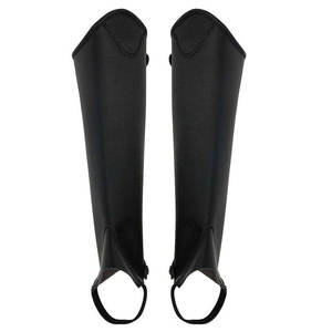 Mini-chaps d'équitation marron foncé en cuir de haute qualité, demi-chaps, vente chaude, protection des jambes équestres personnalisée en gros - Product Image 5