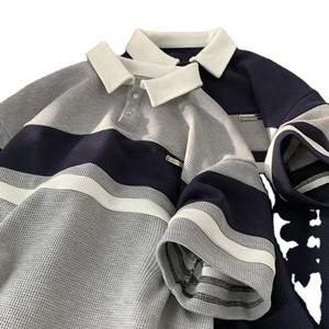 Polo para hombre, camisas de manga corta para hombre y mujer, camisa holgada de verano para amantes americanos, camisa informal con personalidad de algodón - Product Image 1