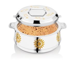 หม้อไฟอุ่นอาหาร MAXFRESH CLASSIC BELLY GOLD HOTPOT ขนาด 1500 มล. ผลิตจากสแตนเลสสตีลเคลือบเซรามิกกันติด พร้อมฝาปิดและหูจับ ช่วยรักษาความร้อนของอาหาร - Product Image 1