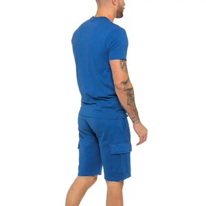 Ensemble de shorts pour hommes de qualité supérieure, respirant, décontracté, motif uni, tissu en polyester et coton tricoté, haute qualité, en vente - Product Image 5