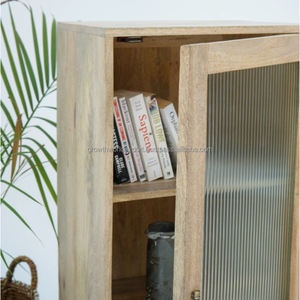 Modern Stylish Wooden <b>Side</b> <b>Board</b> With 1 Wooden Door With <b>Glass</b> Door And Wooden Storage For Multi Use In 2025 For Home And Hotel - Product Image 4