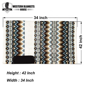 Haute qualité durable équitation Western lourd spectacle équipement de dressage tampons de selle remplis de laine vente chaude - Product Image 2