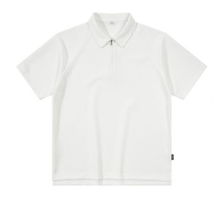 Men's Black Short Sleeve <b>Polo</b> Shirt Zipper Casual Solid Color Quick Dry Knitted Polyester Regular Fit - Product Image 3