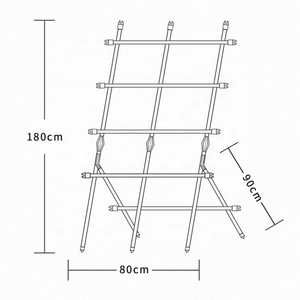 Support de jardin pliable en métal pour courgettes et concombres - Product Image 3