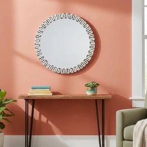 Custom Modern Design Resin Inlay Wall Bone Inlay Hanging Mirror <b>Frame</b> for Home Decoration Bedroom Bathroom - Product Image 4