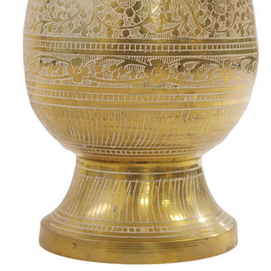 Jarrón de Flores Antiguo, Moderno y Tradicional, Diseño de Pavo Real Blanco, Hecho a Mano, Chapado en Latón, Forma Irregular, para Hogar y Bodas - Product Image 2