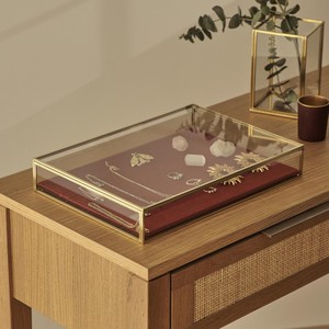 Impresionante organizador de joyas de metal y vidrio que transforma tus accesorios preciosos en una exhibición lujosa de elegancia. - Product Image 2