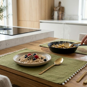 Soft Cotton Table Mat Heat Resistant | Dining <b>Placemat</b> Decorative Kitchen Table Mat | Washable Reusable Personalized Dining Mat - Product Image 3