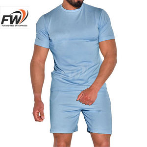 Conjuntos de Camisetas de Verano para Hombre 100% Algodón con Logotipo Personalizado, Conjuntos Cortos Casuales de Secado Rápido, Modernos y Personalizables - Product Image 1