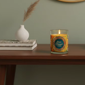 Vela Aromática Artesanal de Cera de Soya Ecológica de Primera Calidad en Frasco de Vidrio, Decoración Festiva para el Hogar, Regalo de Navidad y Diwali - Product Image 3
