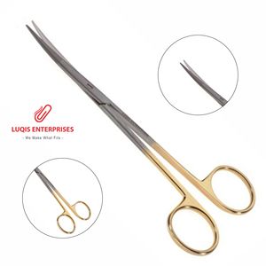 กรรไกร PAR แบบโค้ง  ใบมีดหยักละเอียด ทำจากทังสเตนคาร์ไบด์  เครื่องมือผ่าตัดสแตนเลสสตีล  เครื่องมือ ENT ความแม่นยำสูง - Product Image 1