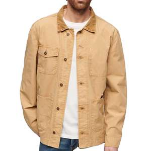 Blouson de travail d'hiver personnalisé pour homme en toile de coton 100 %, style jean bomber avec fermeture éclair pour vêtements de travail - Product Image 4