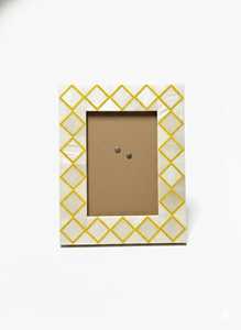 Cadre photo personnalisable en os incrusté et résine, écologique, fait main, pour décoration contemporaine de la maison, cadeau de table - Product Image 5