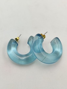Fashion Resin Hoop Earrings Solid Color Transparent Acrylic <b>Studs</b> For Women Jewelry Gift Set 4 Colors Available - Product Image 6