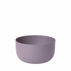 Bol en métal minimaliste violet, plat de service alimentaire, finition mate, design rond, décoration artisanale, décoration intérieure - Product Image 1