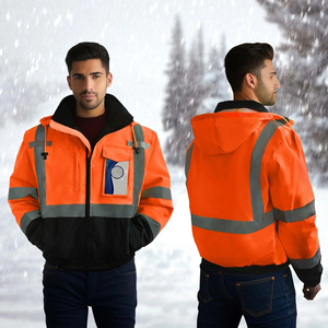 Style Custom Logo And Size Workwear Comfortable Working Safety <b>Jacket</b> For Men's High Visibility Reflective Breathable Heavy Duty - Product Image 5