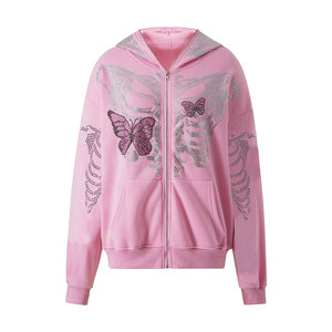 Sudaderas Brillantes para Mujer con Pedrería, Decoración de Cristales, Tela Suave, Ropa de Moda, Diseño Personalizado, Suministro al por Mayor - Product Image 1