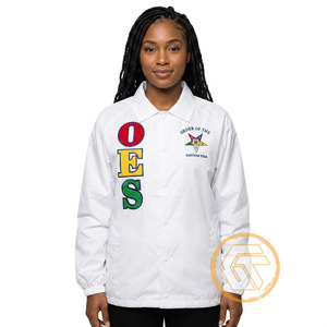 Order of the Eastern Star Women's High Quality Greek Embroidered Polyester <b>Jacket</b> Waterproof & Breathable Silk Lining Front Logo - Product Image 3