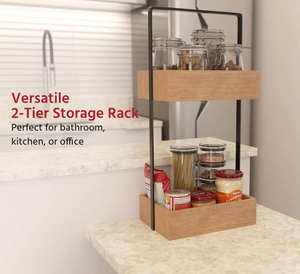 Unique Design Industrial Style Wooden Wall Shelf with Metal <b>Frame</b> for Bathroom Kitchen and Bedroom Use Available For Sale - Product Image 4