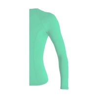 T-shirt de sport à manches longues pour femme, anti-transpiration, coupe ajustée, protection contre les éruptions cutanées, logo personnalisé, couche de base de compression pour femme