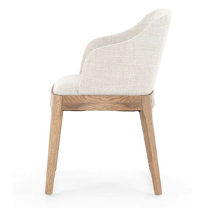 Silla de Comedor de Diseño Industrial Tapizada en Tela de Madera Natural, Artesanía Superior, Cojín Suave Moderno, Resistente, para Restaurante - Product Image 3