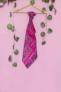 Sarong en soie imprimé floral, léger, pour la plage et l'été, pour femmes. - Product Image 3