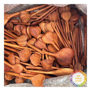 Cuchara de Madera Recta - Utensilios de Cocina para Servir, Cuchara de Madera para Remover, Madera de Doussie - CARYLN - Product Image 1