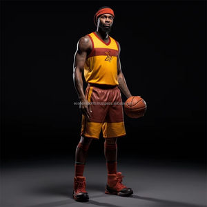 Ensemble de maillots de basket-ball réversibles 100% polyester imprimés par sublimation personnalisée uniforme de basket-ball de qualité Design unique grande taille - Product Image 6