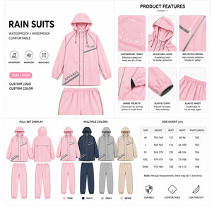 <b>Women</b>’s Waterproof Motorcycle Rain Suit Jacket and <b>Trouser</b> Set <b>Women</b>’s All Weather Waterproof Rain Suit - Product Image 4