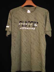T-shirt à manches courtes pour homme PUFFIN SPORTS, motif géométrique personnalisé, séchage rapide, coupe classique, col rond, style sportif avec impression réfléchissante - Product Image 3