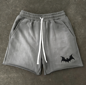 Pantalones Cortos Deportivos para Hombre, Personalizados con Logotipo, Bordado Desgastado, Poliéster, Cintura Alta, Cierre con Cordón, Secado Rápido, Efecto Desteñido, Borde Cortado con Ácido - Product Image 4