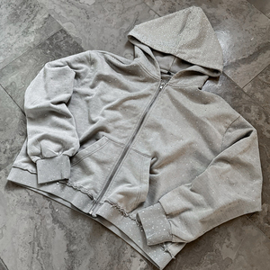 Sweat-shirt à capuche pour homme, impression numérique, polaire uni, 100% coton, broderie 3D effet goutte de colle, style décontracté - Product Image 3
