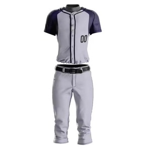 Nouvel ensemble uniforme de baseball 2026 pour équipe, respirant, anti-plis, séchage rapide, imprimé par sublimation, chemise et pantalon unis, tenue de sport - Product Image 1