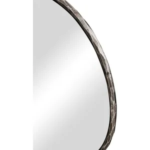 Miroir mural circulaire en métal, design industriel, motif abstrait, décoration intérieure pour salon, chambre, couloir - Product Image 3