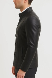 Gothic Cross Patch Leather Bomber <b>Jacket</b> Handmade <b>Punk</b> Rock Streetwear - Product Image 3