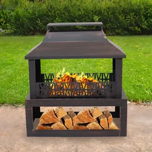 Decorative Handmade <b>Fire</b> <b>Pit</b> With Modern Round Steel Bowl For Elegant Garden Heating And EntertainmentRustic Iron <b>Fire</b> <b>Pit</b> BBQ - Product Image 2