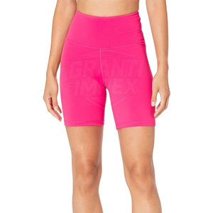 Solid Color Breathable Spandex/Nylon Hot <b>Shorts</b> <b>Women</b> Gym <b>Shorts</b> <b>Elastic</b> <b>Waist</b> Skinny Fit Customizable High Quality - Product Image 4